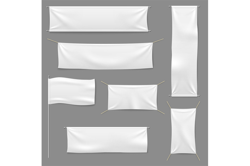 white-textile-banners-blank-fabric-flag-hanging-canvas-sale-ribbon-ho