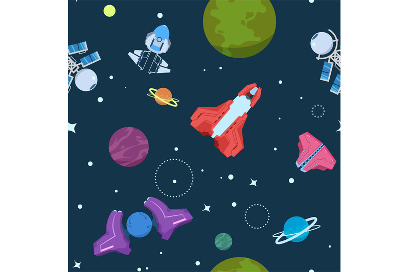 cartoon-space-seamless-pattern-alien-planets-ufo-rockets-and-missiles