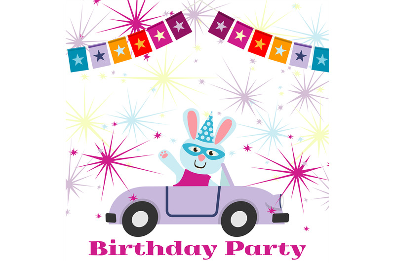 birthday-party-postcard-background-template-with-bunny
