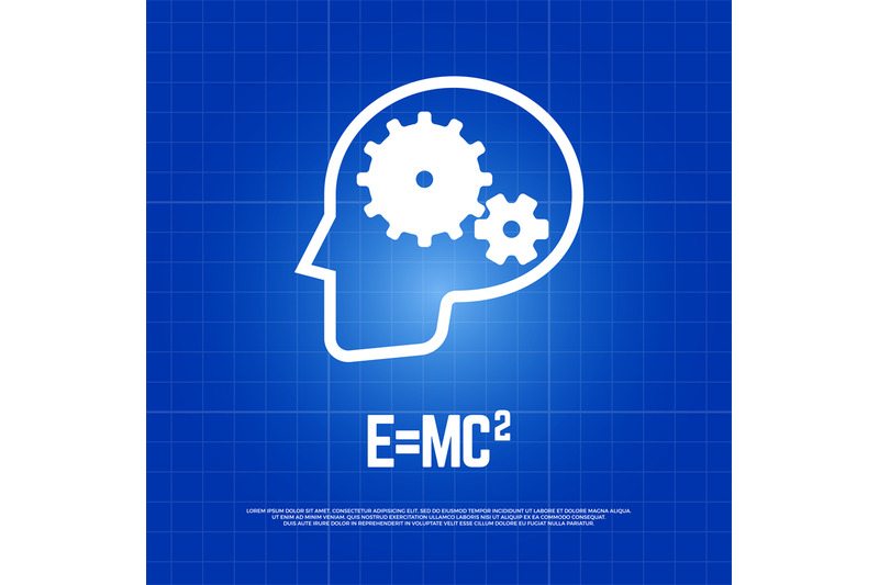 physics-poster-with-human-head-silhouette-and-physics-formula