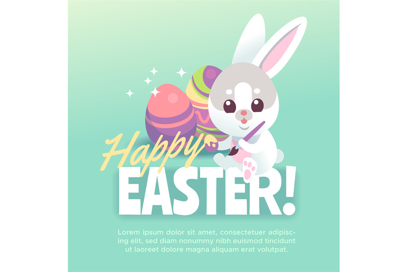 happy-easter-bunny-poster-cute-white-rabbit-with-easter-egg-cartoon-b
