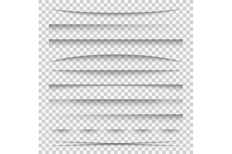 lines-shadow-paper-divider-tabs-web-lines-break-frame-realistic-trans