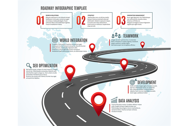 business-road-map-strategy-timeline-with-milestones-way-to-success