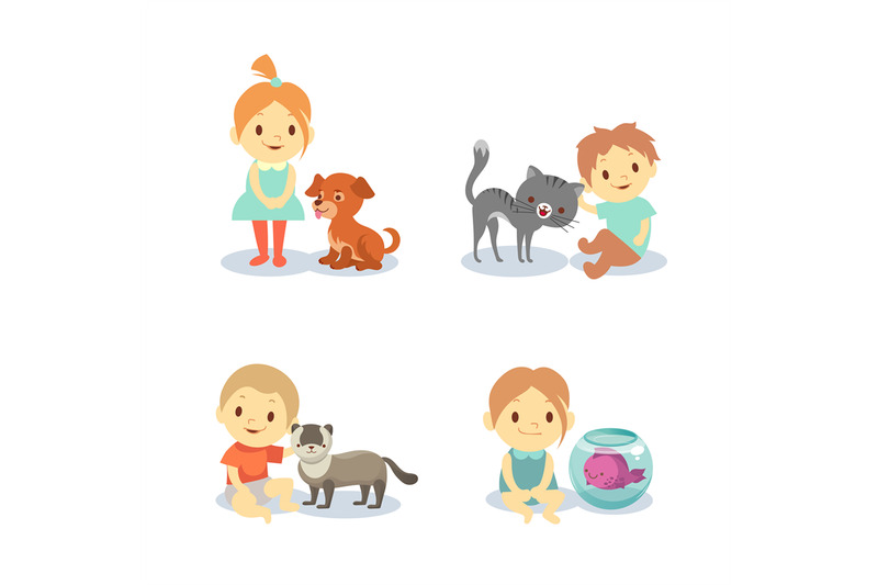 kids-and-pets-isolated-on-white-background-boys-and-girls-with-anima