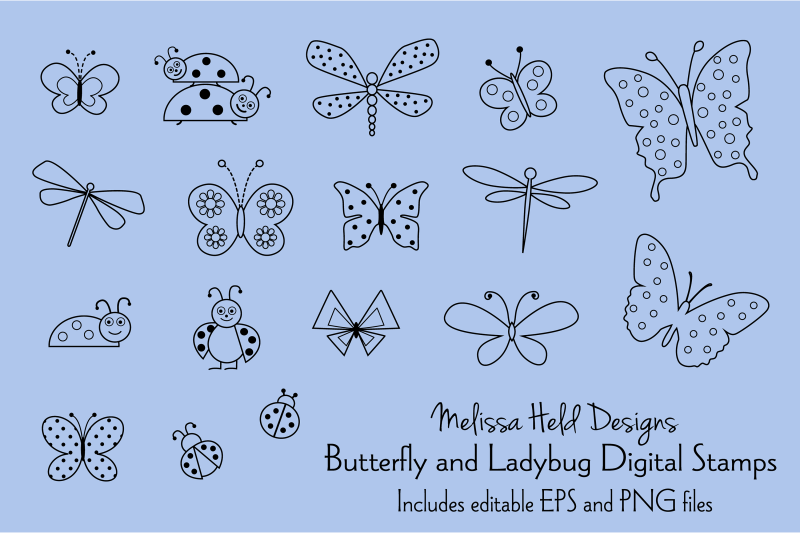 butterfly-ladybug-amp-dragonfly-digital-stamps-clipart