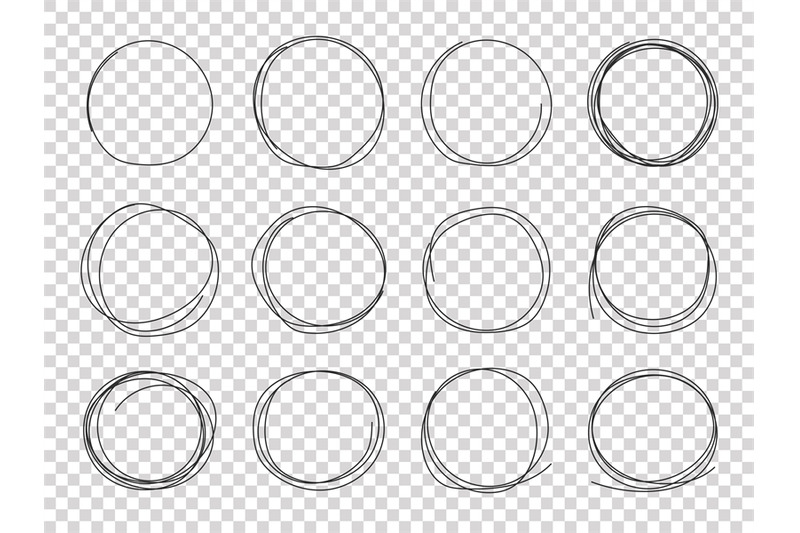 sketch-circles-hand-drawn-circled-frames-circular-scribble-doodle-bl