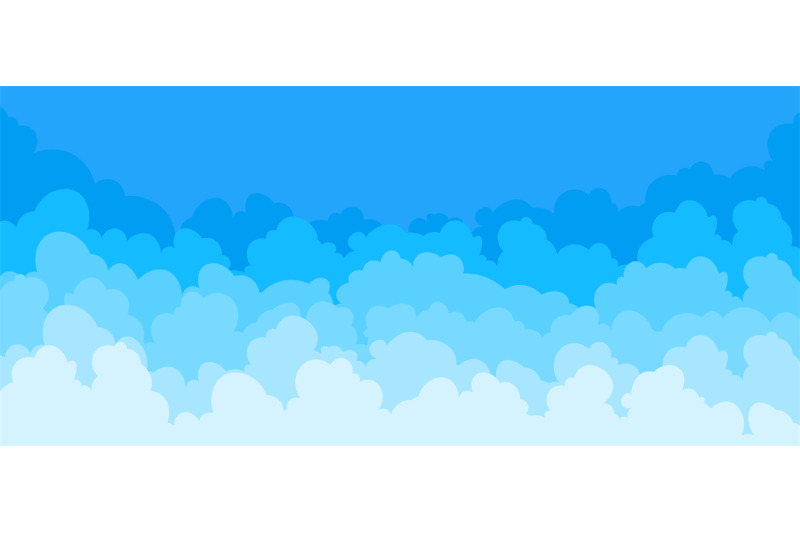 cloud-flat-background-cartoon-blue-sky-pattern-abstract-cloudy-frame