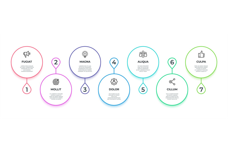 line-flow-infographic-7-steps-work-process-minimalist-graph-producti