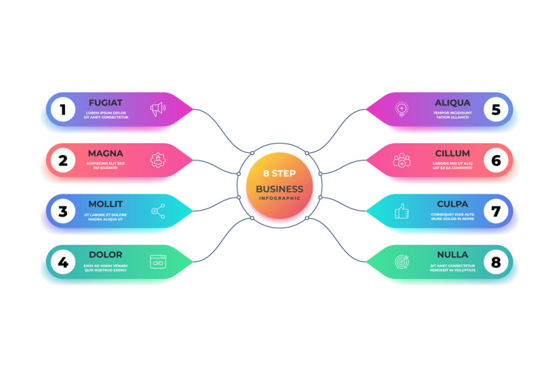 step-3d-infographic-realistic-circle-graphic-chart-round-business-gr