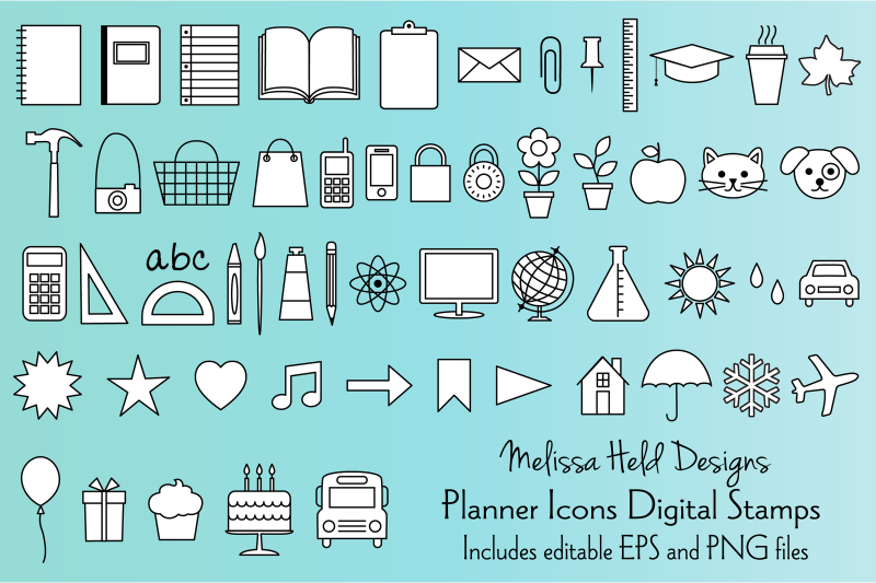 planner-icons-digital-stamps