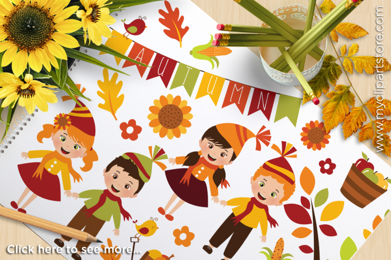 fall-autumn-happy-harvest-kids-vector-clipart