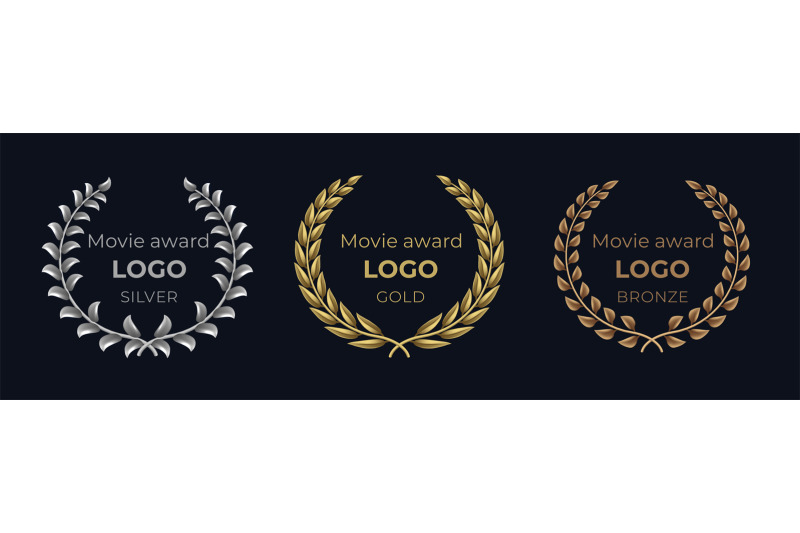 movie-award-logo-laurel-golden-emblems-winner-reward-foliage-banner