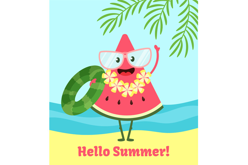 watermelon-summer-poster-poster-design-with-vector-watermelon-charact