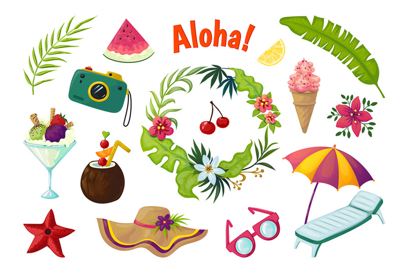 exotic-stickers-summer-party-tropical-collection-of-doodle-fruits-lea