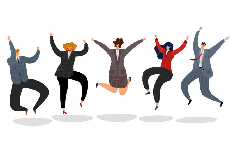 business-people-jumping-excited-happy-employees-jump-cartoon-motivate