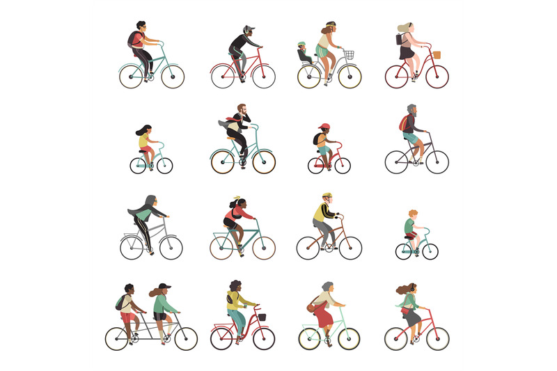 cyclists-set-happy-people-riding-bicycle-family-ride-tandem-bikes-chi