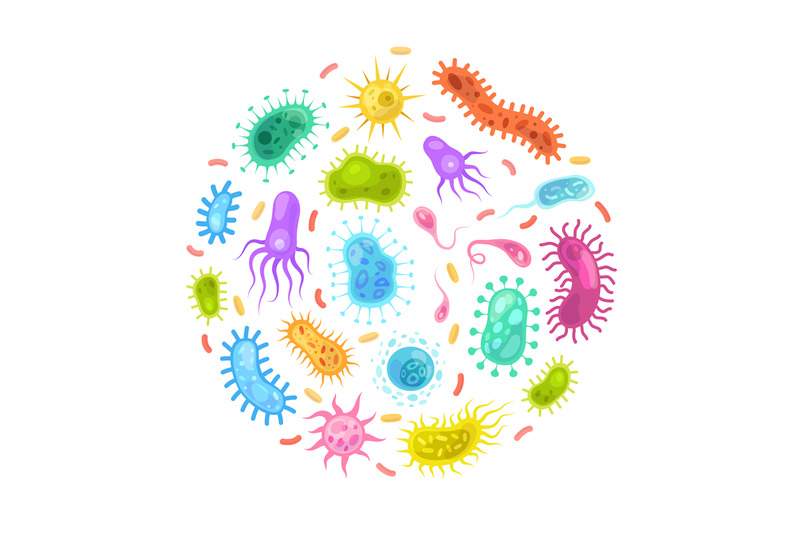 bacteria-germ-monster-viruses-biological-allergy-funny-microbes-bacte