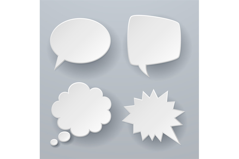 paper-speech-bubbles-white-origami-3d-retro-clouds-thought-chat-or-di