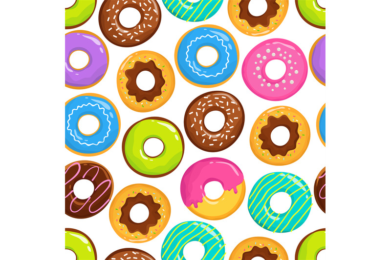 yummy-glazed-cakes-chocolate-donuts-vector-seamless-pattern