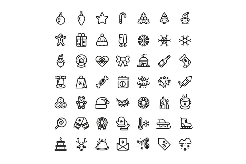 christmas-and-new-year-line-vector-icons-xmas-winter-outline-symbols