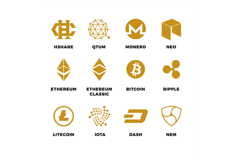 popular-cryptocurrency-bitcoin-blockchain-vector-symbols