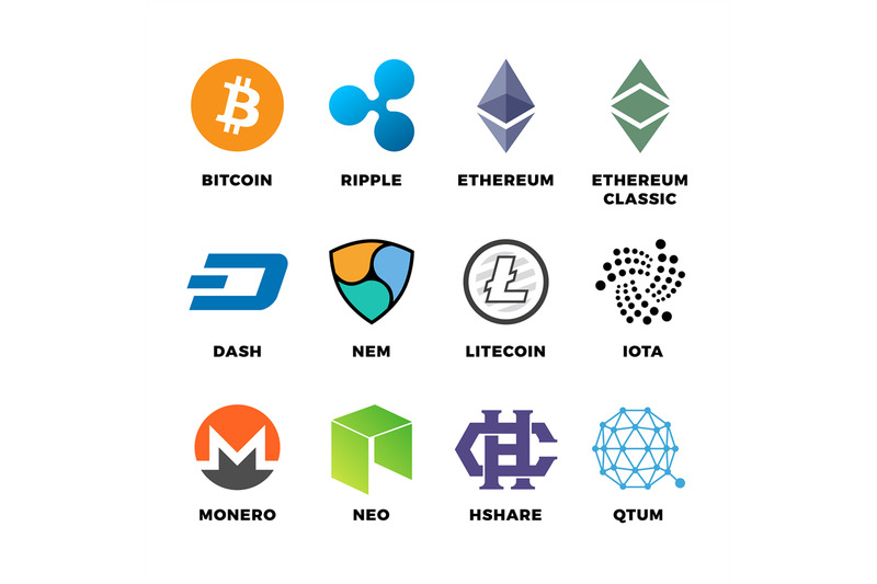 cryptocurrency-bitcoin-litecoin-ethereum-vector-flat-icons