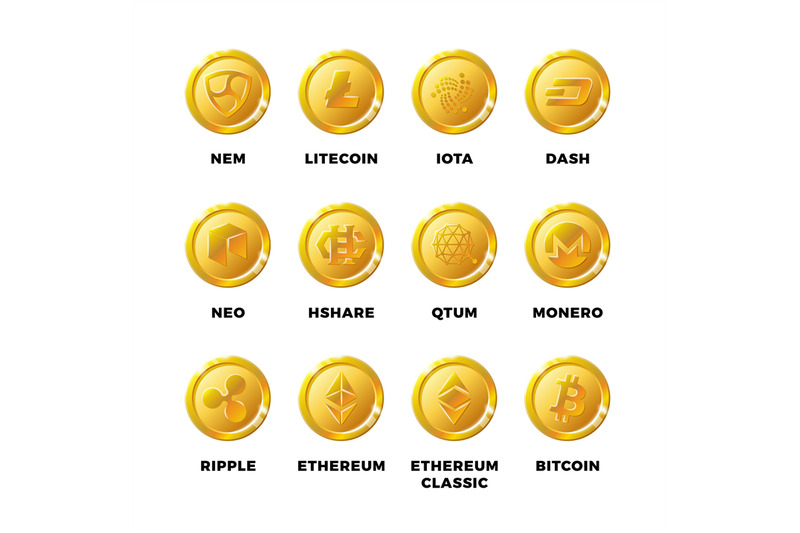 cryptocurrency-gold-coins-with-bitcoin-litecoin-ethereum-symbols-vect