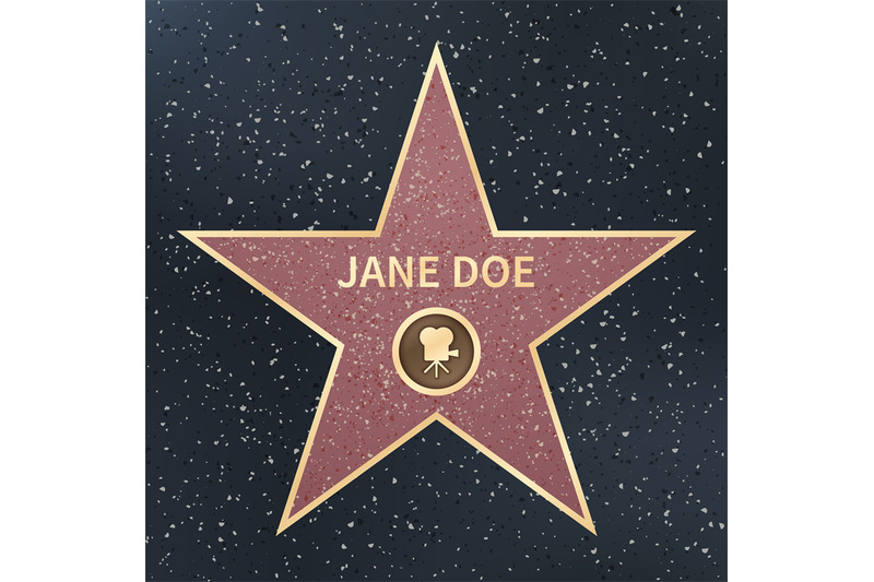 hollywood-movie-actor-celebrity-walk-of-fame-star-vector-illustration