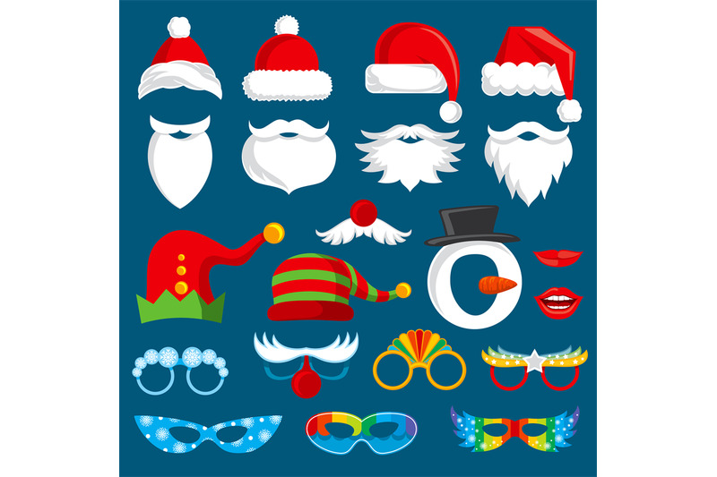 christmas-holiday-photo-booth-props-vector-collection-xmas-santa-part