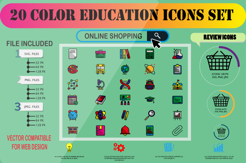 education-icons-set