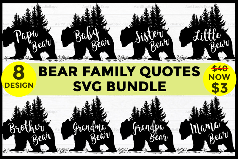 bear-svg-design-family-pack