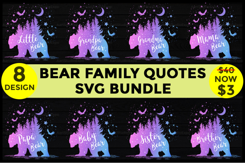 bear-svg-design-family-pack