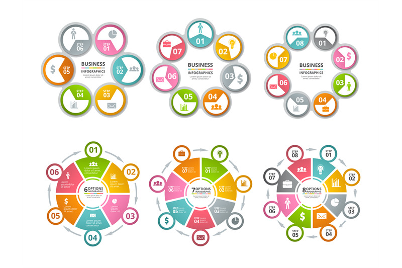 circle-shapes-for-infographics-business-radial-charts