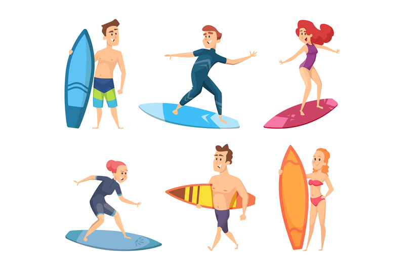 surf-characters-vector-design-of-summer-mascots