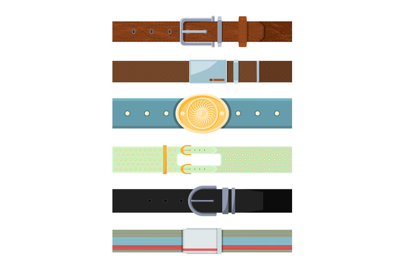 leather-belt-various-cartoon-pictures-of-different-types-of-belts-for