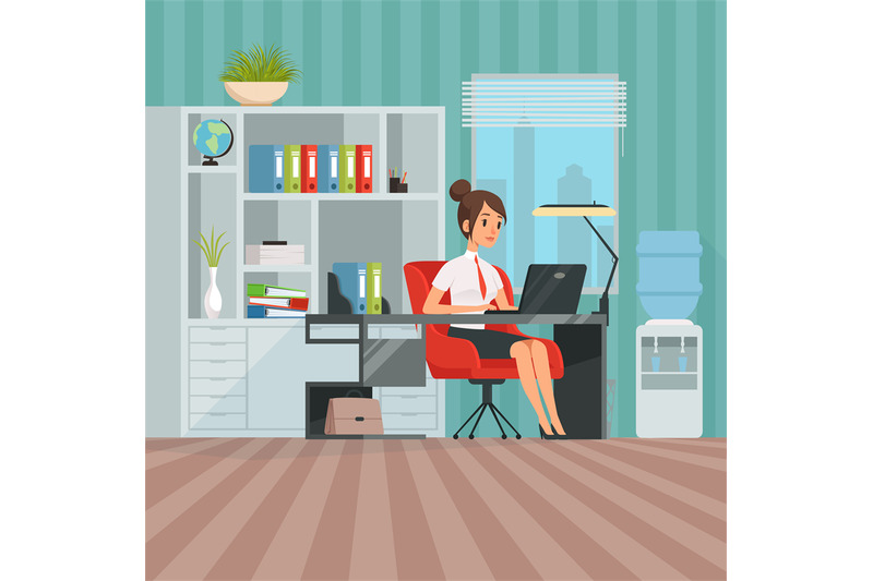 workspace-of-woman-manager-business-lady-at-work