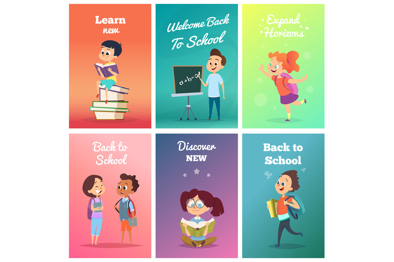 cards-with-pupils-design-template-of-cards-with-school-characters