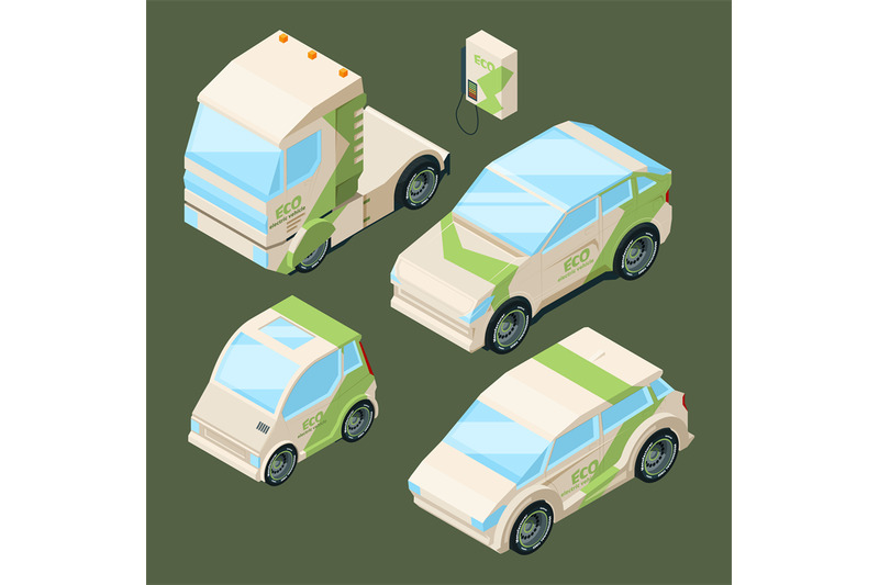 isometric-electric-cars-various-eco-cars-isolated