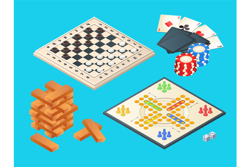 board-games-vector-isometric-pictures-of-various-boards-games