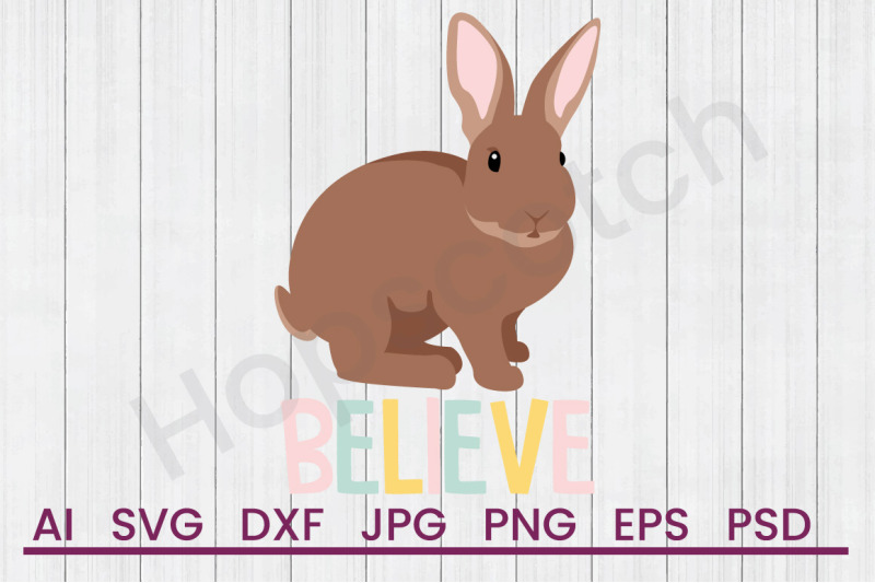 believe-bunny-svg-file-dxf-file