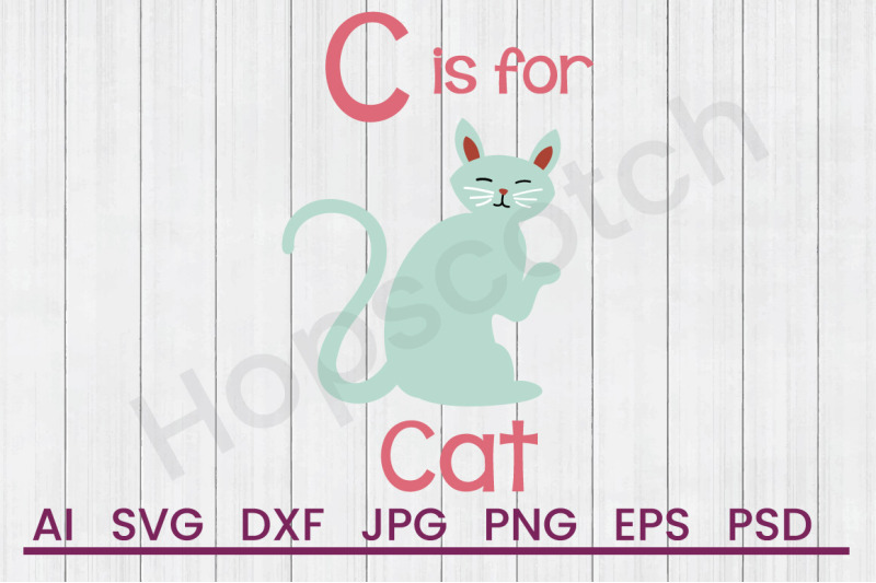 c-for-cat-svg-file-dxf-file