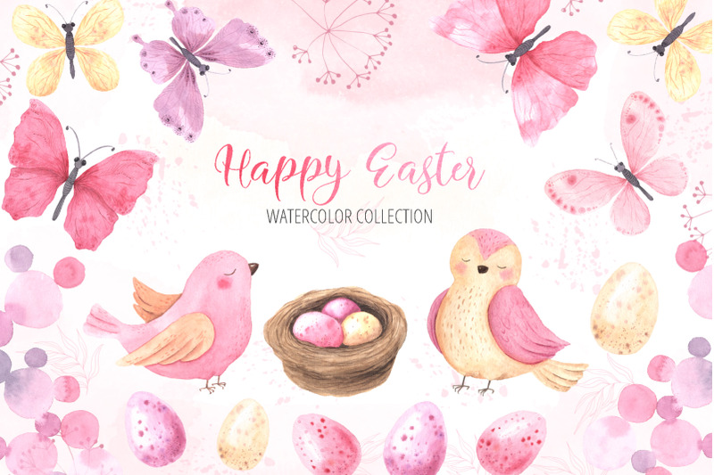 watercolor-happy-easter-collection