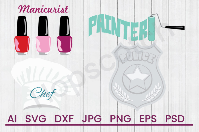 Occupation Bundle, SVG Files, DXF Files, Cuttable Files Free File