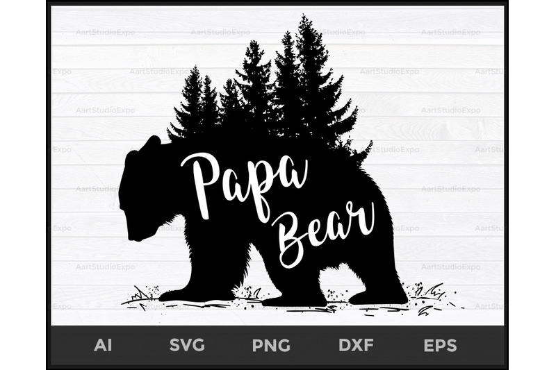 Download Papa bear svg, papa bear,bear svg,Cut File,Silhouette ...