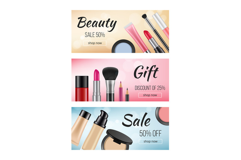 banners-of-cosmetics-design-template-of-horizontal-banners-with-illus