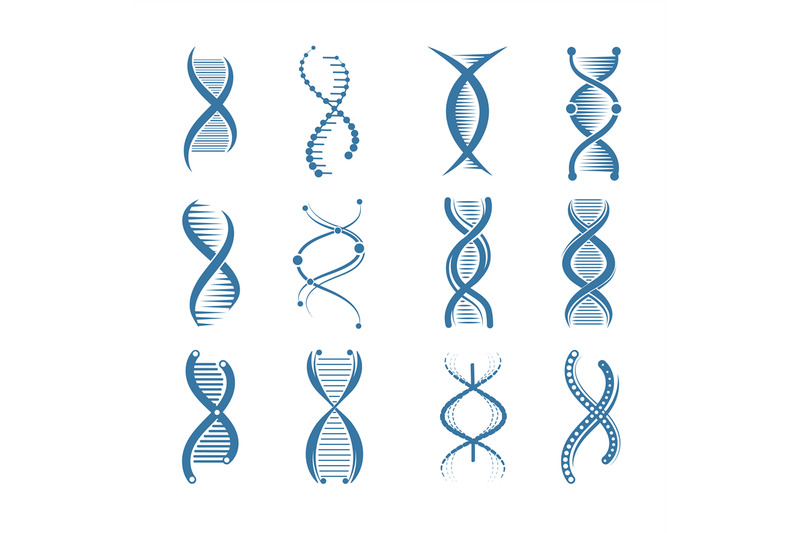 dna-icons-genetic-biology-human-structure-medical-scientific-represen