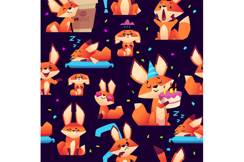 fox-pattern-orange-wild-animal-colored-fox-cute-and-funny-characters
