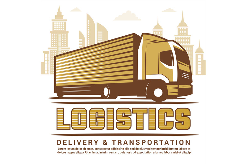 logistics-background-vector-stylized-illustration-of-truck-and-differ