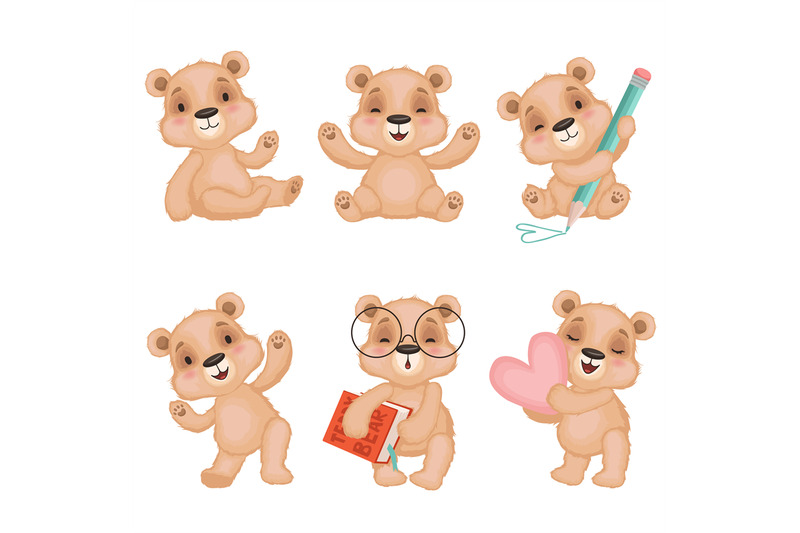 teddy-bear-characters-fluffy-cute-toys-for-kids-bear-vector-mascots-i