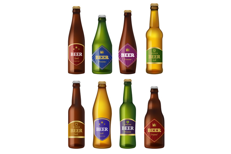 beer-bottles-labels-alcohol-cold-drinks-containers-vessels-badges-des